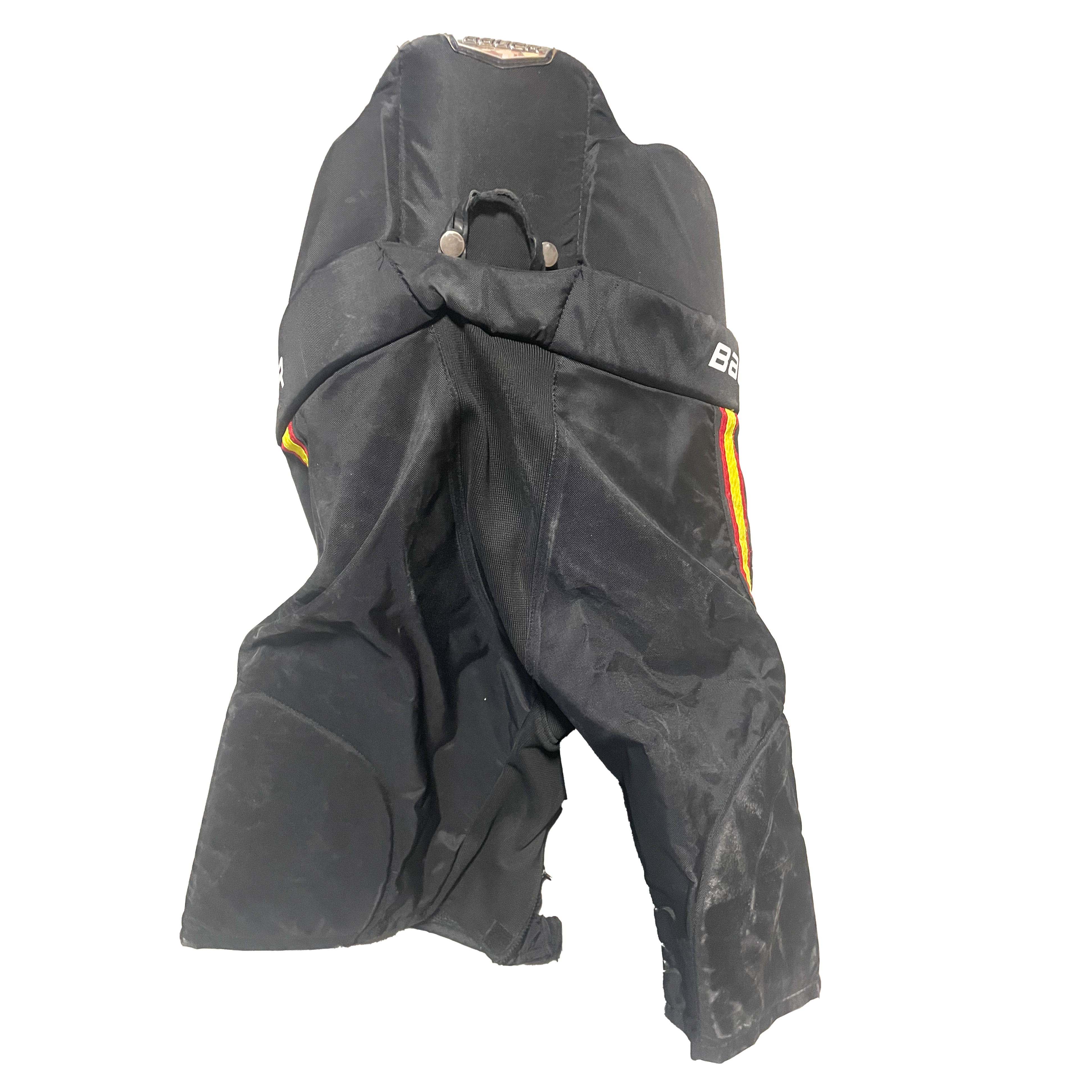 Bauer Nexus - Pantalon de hockey Pro Stock d'occasion (noir/rouge/jaune)
